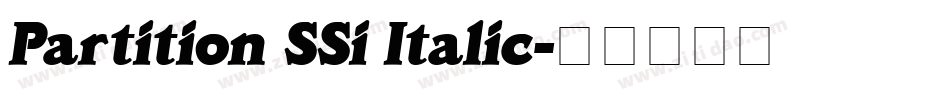 Partition SSi Italic字体转换